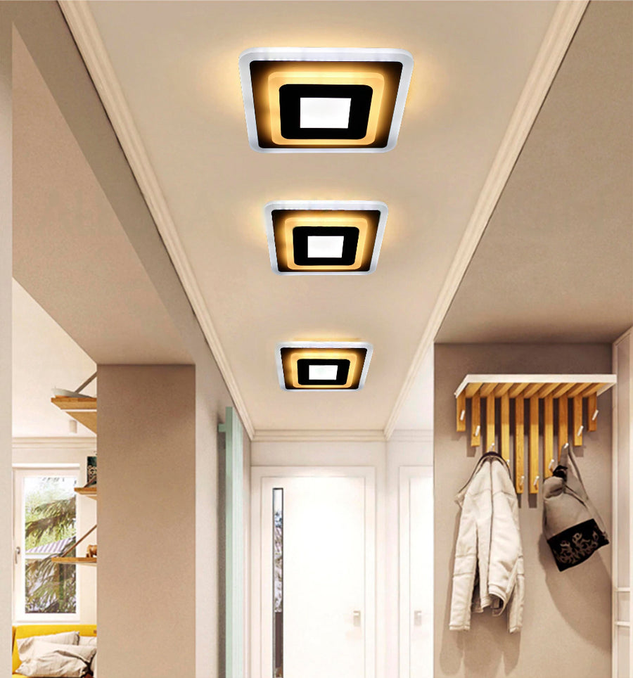 Lampadario LED MORNIKA 14W, Diametro 25cm, Quadrato, Luce Neutra, Lampadario LED Bianco Titolo predefinito Alessandro Design