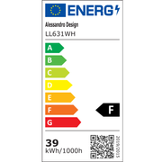 Lampadario LED GUARELLA, 39W, luce Fredda/Calda/Neutra, Bianco