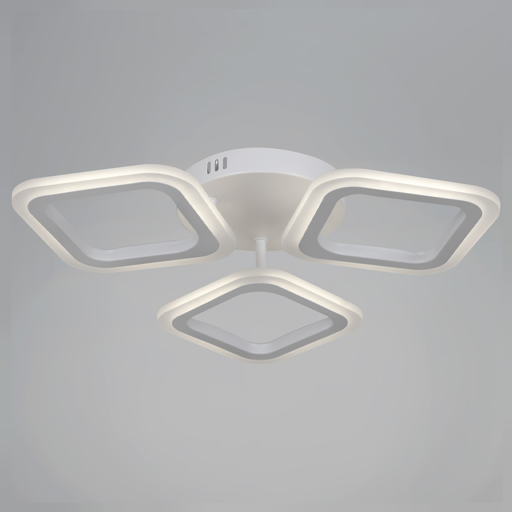 Lampadario LED ERIKA 20W, 3 Quadrati, Luce Neutra 4000k, Bianco, Lampadari LED Applicati in Metallo e Acrilico Titolo predefinito Alessandro Design