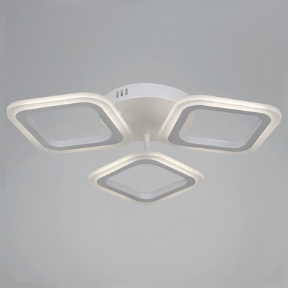 Lampadario LED ERIKA 20W, 3 Quadrati, Luce Neutra 4000k, Bianco, Lampadari LED Applicati in Metallo e Acrilico Titolo predefinito Alessandro Design