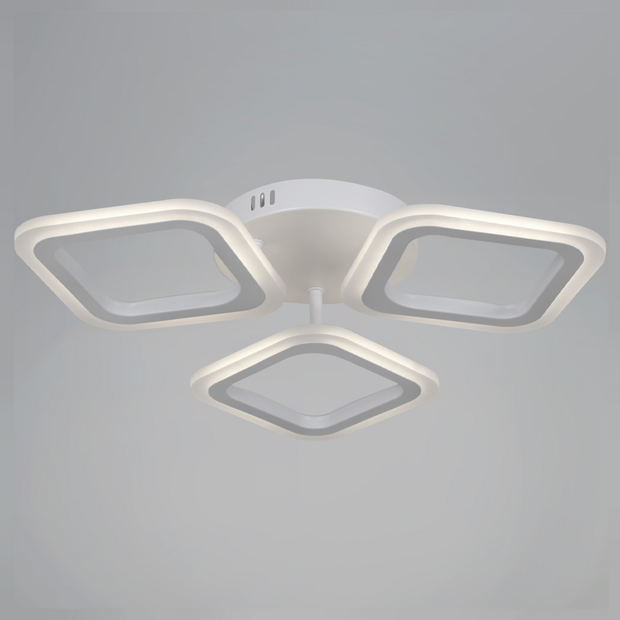 Lampadario LED ERIKA 20W, 3 Quadrati, Luce Neutra 4000k, Bianco, Lampadari LED Applicati in Metallo e Acrilico Titolo predefinito Alessandro Design
