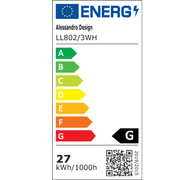 Lustra LED MARA 27W, 3 Cercuri, lumina Neutra, Alb