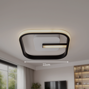 Lustra LED VICTORIA 19W, Patrata, lumina Rece/Calda/Neutra, Negru, Alb Lustra LED Default Title Alessandro Design