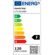 Lampadario LED con telecomando ELLA 120W, 6 Quadrati, Luce Fredda/Calda/Neutra, Dimmerabile, Nero, Metallo e Acrilico Lampadari LED con Telecomando Titolo predefinito Alessandro Design