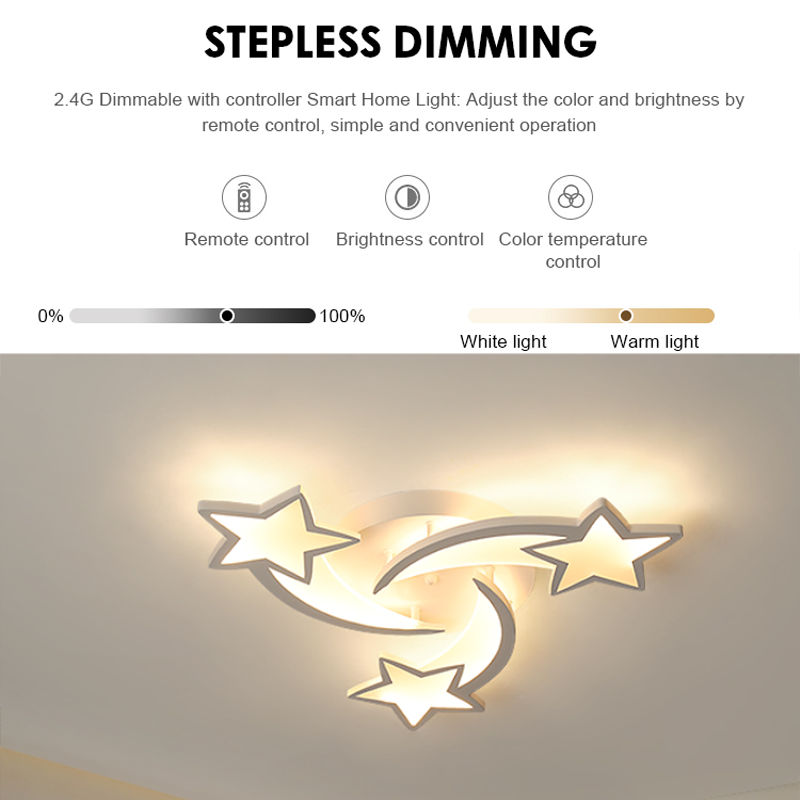 Lampadario a LED con telecomando IPOMOEA 51W, 3 Stelle, Luce Fredda/Calda/Neutra, Dimmerabile, Lampadario a LED Bianco con telecomando Titolo predefinito Alessandro Design
