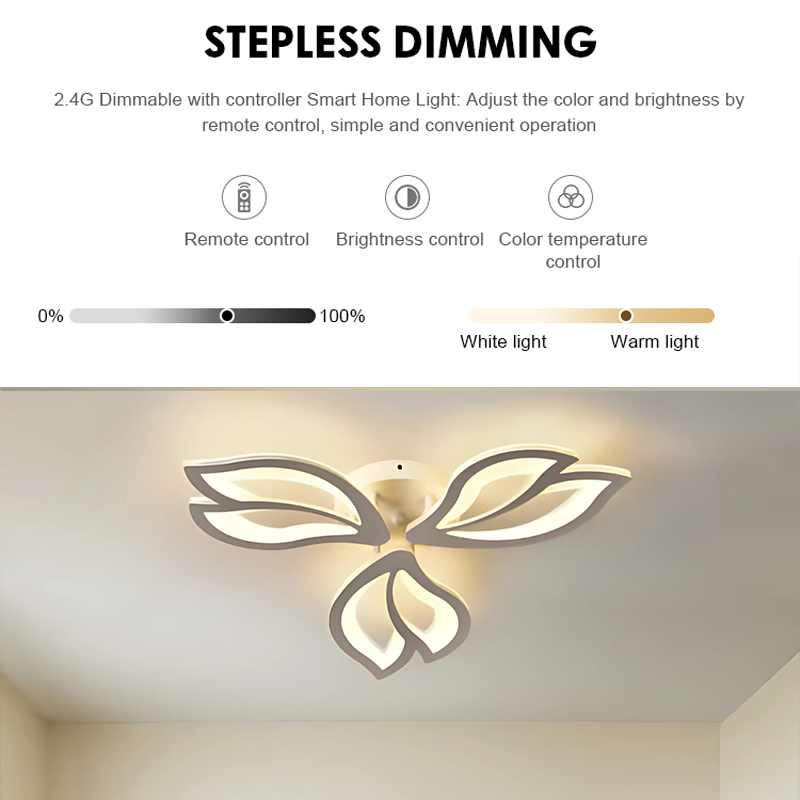 Lampadario a LED con telecomando LILY 40W, 3 Elementi, Luce Fredda/Calda/Neutra, Dimmerabile, Lampadario a LED Bianco con telecomando Titolo predefinito Alessandro Design