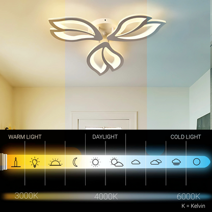 Lampadario a LED con telecomando LILY 40W, 3 Elementi, Luce Fredda/Calda/Neutra, Dimmerabile, Lampadario a LED Bianco con telecomando Titolo predefinito Alessandro Design