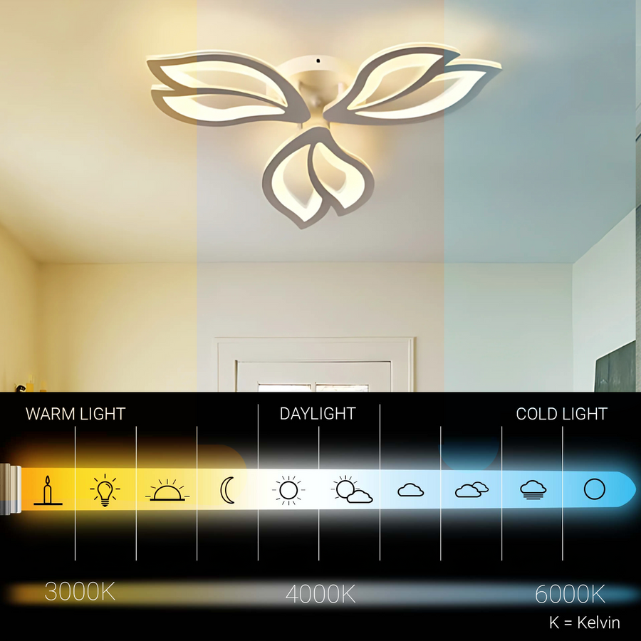 Lampadario a LED con telecomando LILY 40W, 3 Elementi, Luce Fredda/Calda/Neutra, Dimmerabile, Lampadario a LED Bianco con telecomando Titolo predefinito Alessandro Design