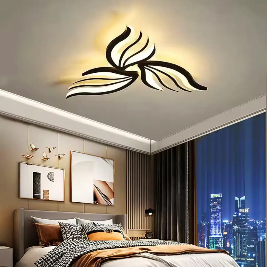 Lampadario a LED con telecomando SAKURA 37W, 3 Petali, Luce Fredda/Calda/Neutra, Dimmerabile, Lampadario a LED con telecomando Bianco Titolo predefinito Alessandro Design