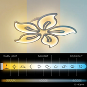 Lampadario a LED con telecomando JASMINE 66W, 5 Petali, Luce Fredda/Calda/Neutra, Dimmerabile, Lampadario a LED con telecomando Bianco Titolo predefinito Alessandro Design