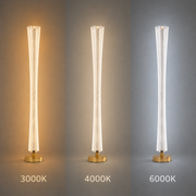 Lampadar LED 40W Modern Augustinus 127Cm Luminca Calda/Neutra/Rece Auriu