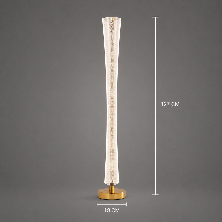 Lampadar LED 40W Modern Augustinus 127Cm Luminca Calda/Neutra/Rece Auriu