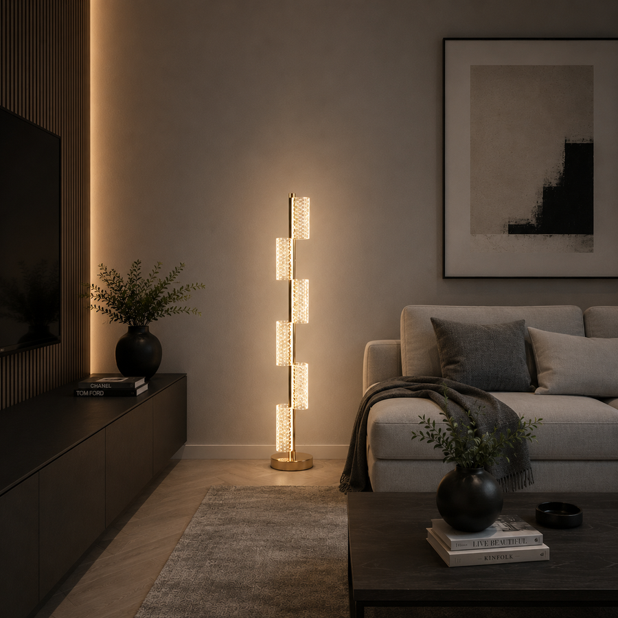 Lampadar LED 40W Modern Austin 125Cm 3000/4000/6000K Auriu