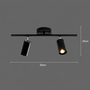 Lustra Clasica Sisimiut, 2xGU10, Metal, Negru