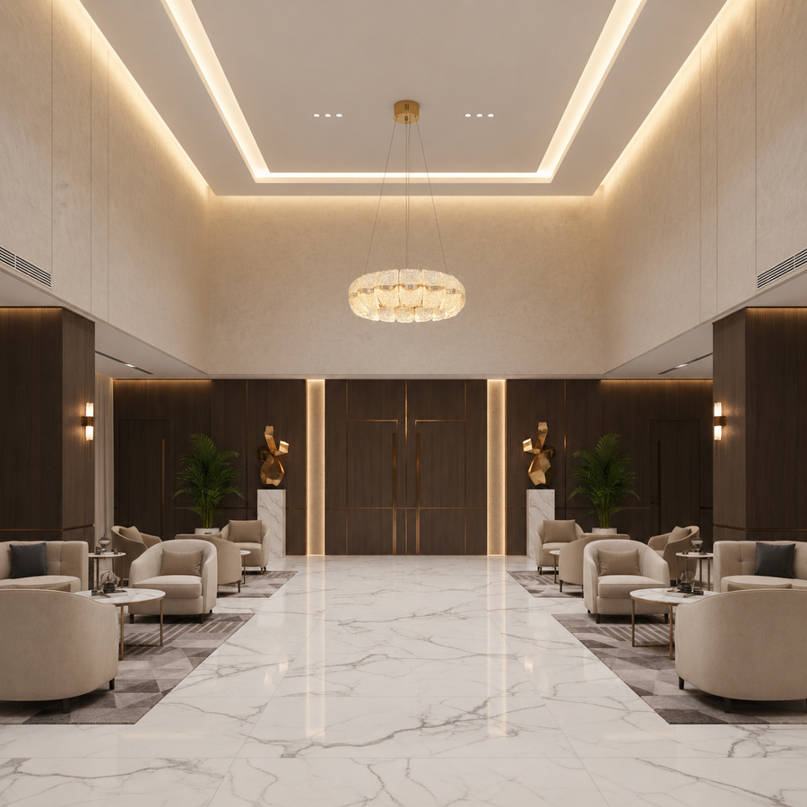 Lustra Cristal MAYON Magno, 60x60cm, 3000K/4000K/6000K, 160W, Metal si Acrilic, Auriu