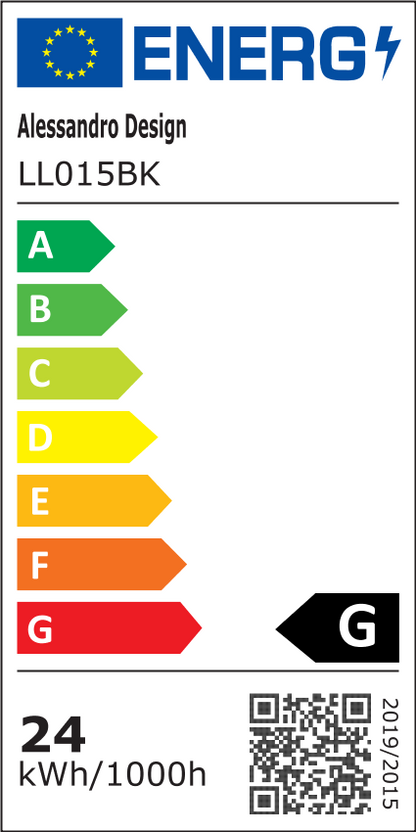 Lampadario LED, 34W, Diametro 24cm, Luce Fredda/Calda/Neutra, Nero