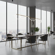 DIVINO Lampadario LED con Tubo Flessibile in Silicone - 62W, Luce Orientabile, Lampadari Moderni Oro Titolo predefinito Alessandro Design