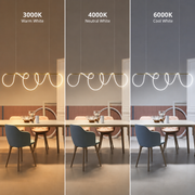 DIVINO Lampadario LED con Tubo Flessibile in Silicone - 62W, Luce Orientabile, Lampadari Moderni Oro Titolo predefinito Alessandro Design