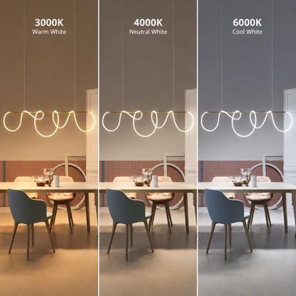 DIVINO Lampadario LED con Tubo Flessibile in Silicone - 62W, Luce Orientabile, Lampadari Moderni Oro Titolo predefinito Alessandro Design