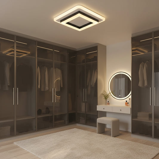 Lampadario LED MODERNO 25W, Dimensioni 19,5x19,5 cm, Quadrato, Luce Fredda/Calda/Neutra, Lampadari LED Nero Titolo predefinito Alessandro Design