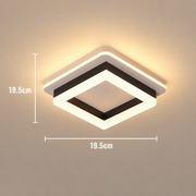 Lustra LED MODERNA 25W, Dimensiuni 19.5x19.5 cm, Patrata, lumina Rece/Calda/Neutra, Negru