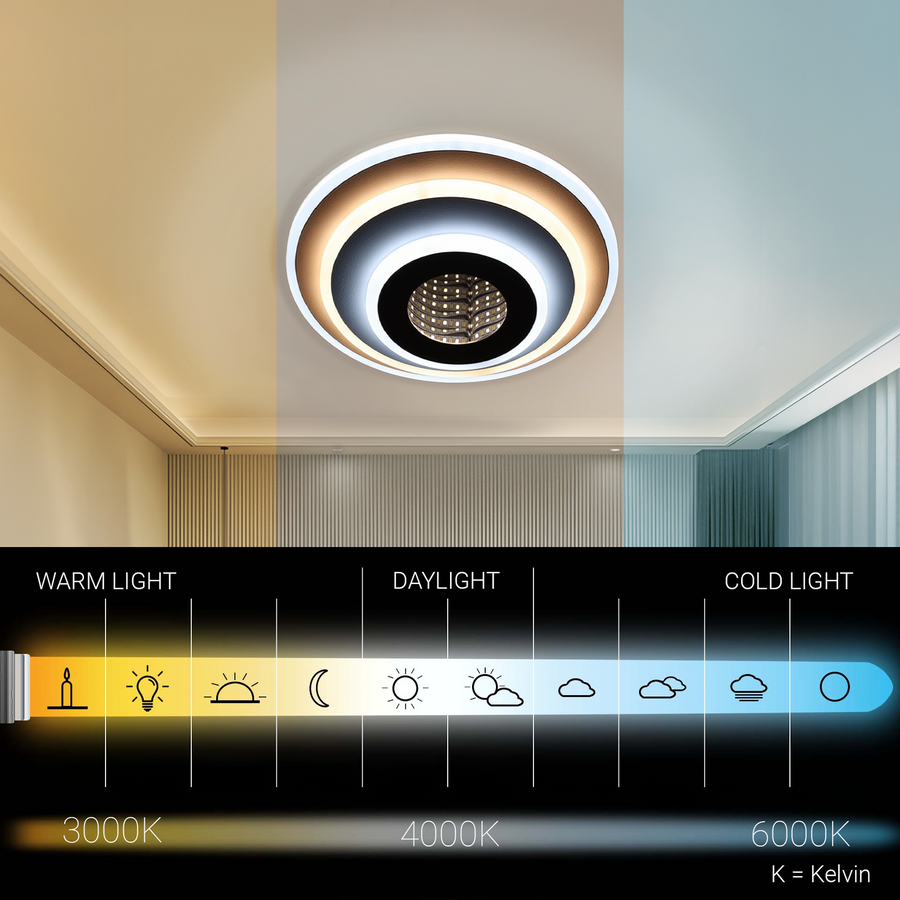 Lampadario LED NEXA ROTUND 3D 39W, Luce Fredda/Calda/Neutra, Lampadari LED Bianchi Titolo predefinito Alessandro Design