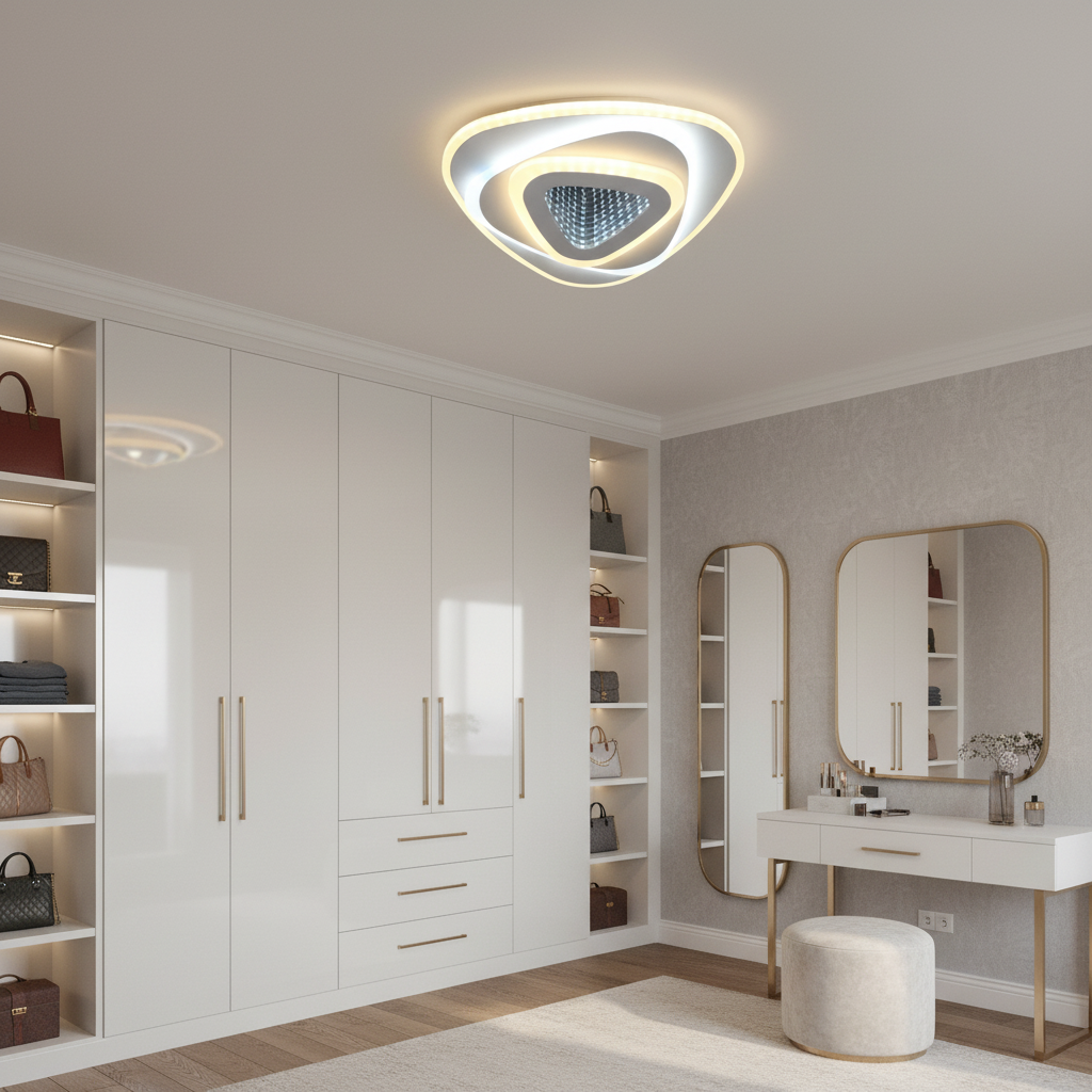 Lampadario LED NEXA Triangle 3D 40W, Bianco, Luce Fredda/Calda/Neutra Lampadari LED Titolo predefinito Alessandro Design