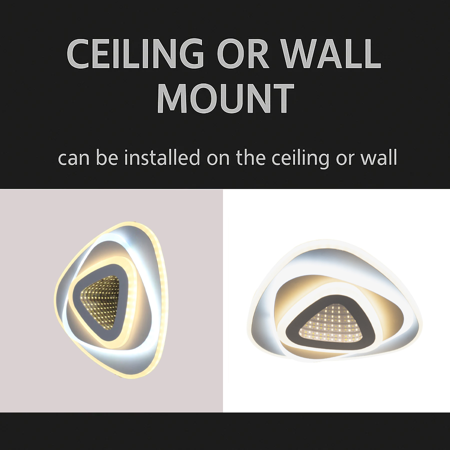 Lampadario LED NEXA Triangle 3D 40W, Bianco, Luce Fredda/Calda/Neutra Lampadari LED Titolo predefinito Alessandro Design