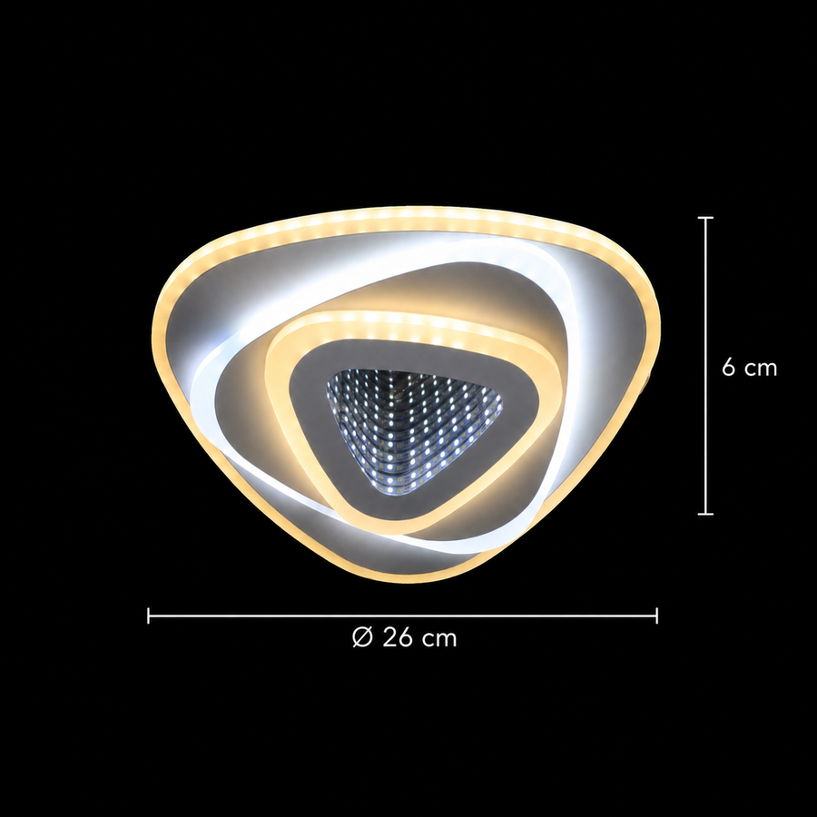 Lampadario LED NEXA Triangle 3D 40W, Bianco, Luce Fredda/Calda/Neutra Lampadari LED Titolo predefinito Alessandro Design