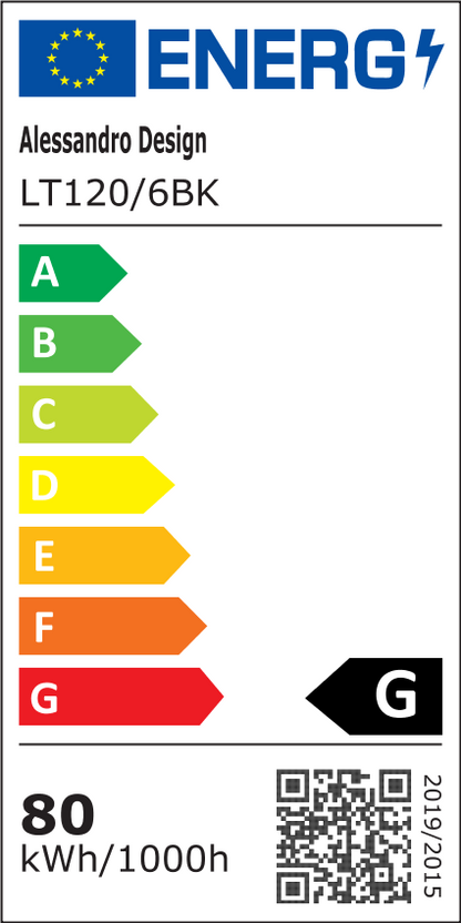 Lampadario LED con Telecomando, KILLIAN, 74W, 6 Cerchi, Luce Fredda/Calda/Neutra 3000K/4000K/6000K, Dimmerabile, Bianco e Nero, Metallo e Acrilico