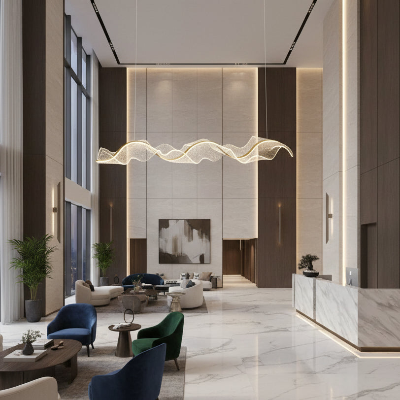 Lampadario LED con Telecomando, Sospensione AMI 63W, Lineare, Luce Fredda/Calda/Neutra, Oro, Lampadari LED con Telecomando Altezza Regolabile Titolo predefinito Alessandro Design
