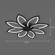 Lustra LED cu telecomanda BLUM, 108W, lumina Rece/Calda/Neutra, Dimabila, Negru, Metal si Acril