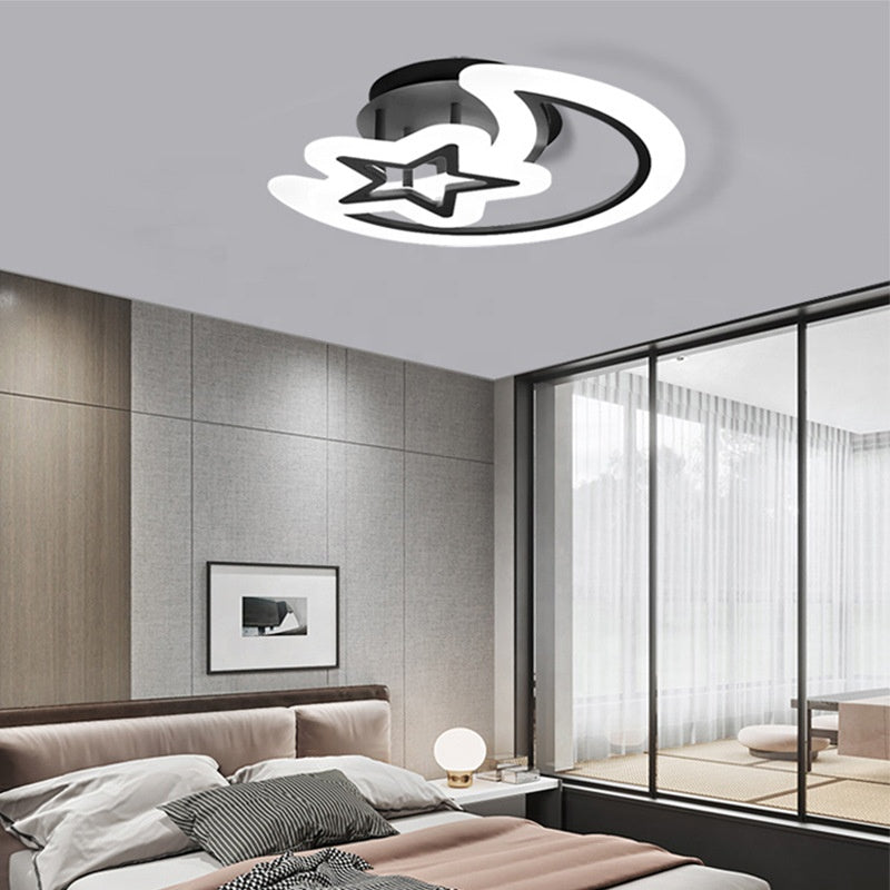 Lampadario a LED con telecomando MOON AND STAR 59W, 2 Elementi, Luce Fredda/Calda/Neutra, Dimmerabile, Lampadari a LED con telecomando Nero Titolo predefinito Alessandro Design
