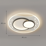 Lustra LED cu telecomanda SERPENTA 51W, Rotunda, lumina Rece/Calda/Neutra, Dimabila, Negru