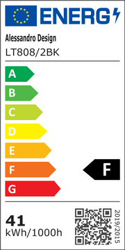 Lampadario LED con telecomando ZOE 41W, 2 Quadrati, Luce Fredda/Calda/Neutra, Dimmerabile, Nero