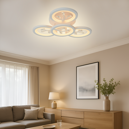 Lampadario a LED con telecomando e cristallo DAISY 53W, 4 Elementi, Luce Fredda/Calda/Neutra, Dimmerabile, Lampadario a LED Bianco con telecomando Titolo predefinito Alessandro Design
