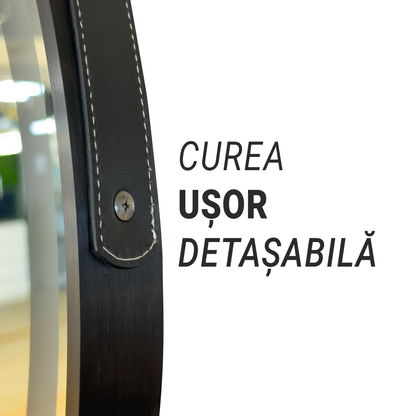 Specchio rotondo a LED, 11 W, 60 cm, sensore Micah Marcello MotionGlow, sistema antiappannamento, orologio e termometro, lente d'ingrandimento cosmetica, specchi Marcello dimmerabili Titolo predefinito Alessandro Design