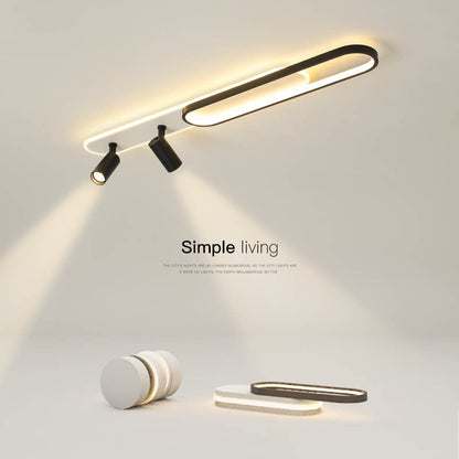 Lampadario LED con Proiettore Orientabile FISSO Camilla 70W, Luce Fredda/Calda/Neutra, Lampadari LED Neri Titolo predefinito Alessandro Design