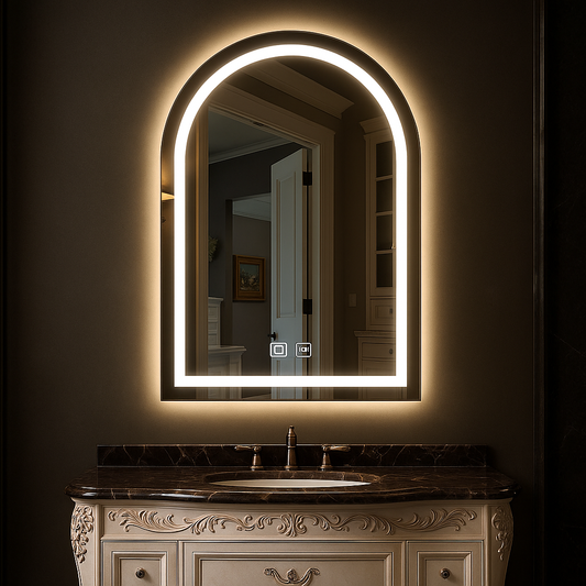 Specchio LED, 50x80cm, Iulius Touch Marcello, Sistema Disappannante, Dimabila Specchi Marcello Titolo predefinito Alessandro Design