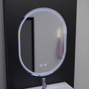 Specchio ovale LED, 60x80cm, Velara Touch, Sistema Demister, Specchi Dimmerabili Korman E Titolo predefinito Alessandro Design