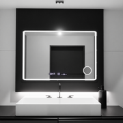 Oglinda LED Rectangulara 120x80 Aura Riflesso Puro MotionGlow Marcello, Sistem Dezaburire, Termometru si Ceas, Dimabila Oglinzi Marcello Default Title Alessandro Design