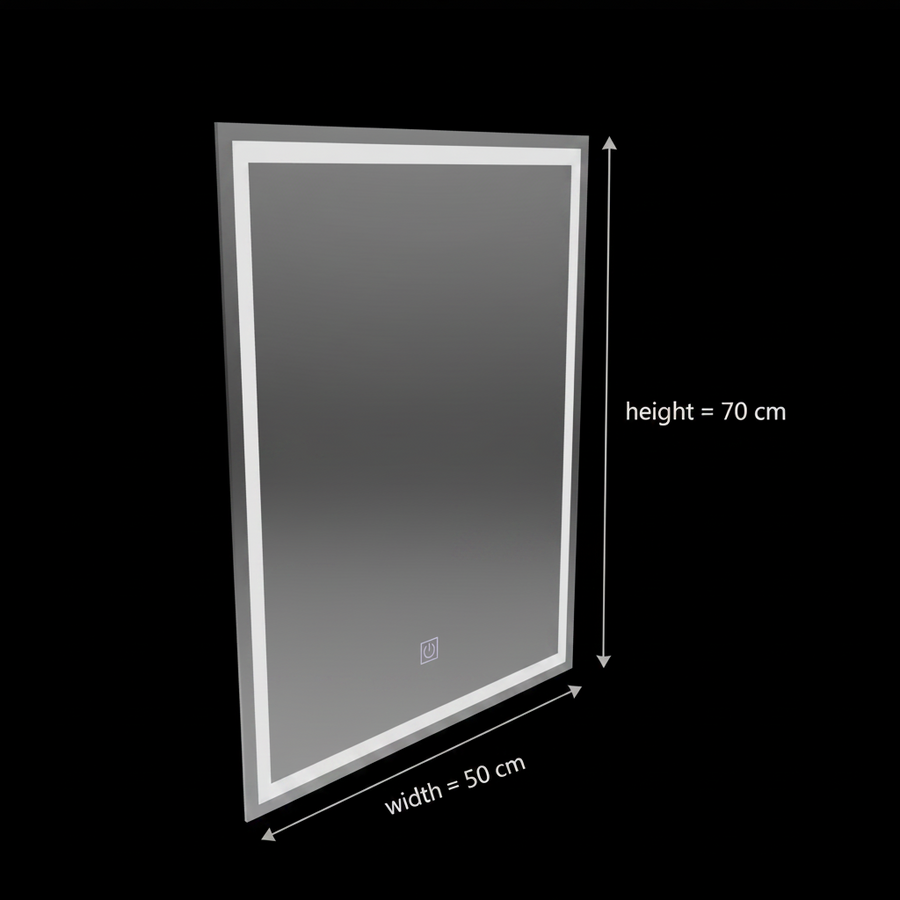 Oglinda LED Rectangulara, 50x70cm, FRAME Basic Touch