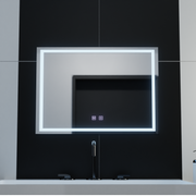 Oglinda LED Rectangulara, 70x50cm, RADIANTE Touch , Sistem Dezaburire, Dimabila Oglinda Baie cu LED si Dezaburire Default Title Alessandro Design