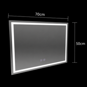 Oglinda LED Rectangulara, 70x50cm, RADIANTE Touch , Sistem Dezaburire, Dimabila