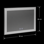 Oglinda LED Rectangulara, Dezaburire, 80x60cm, ADIS Basic Touch