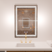 Specchio LED rettangolare, 60x80cm, Touch Vivido, Sistema Demister, Specchi Dimmerabili Korman E Titolo predefinito Alessandro Design