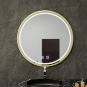 Specchio rotondo a LED, 50 cm, Glanz Touch, sistema Demister, specchi dimmerabili Korman E Titolo predefinito Alessandro Design
