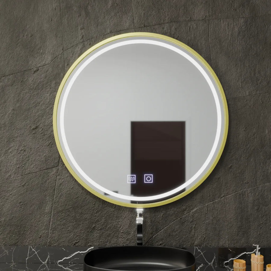 Specchio rotondo a LED, 50 cm, Glanz Touch, sistema Demister, specchi dimmerabili Korman E Titolo predefinito Alessandro Design
