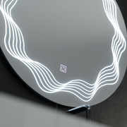 Specchio rotondo a LED 60 cm, Flusso Touch, sistema Demister, specchi dimmerabili Korman E Titolo predefinito Alessandro Design