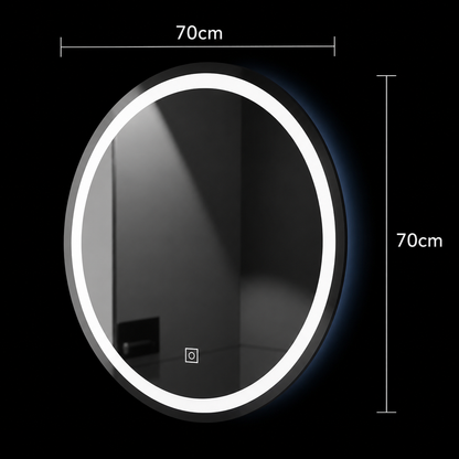 Oglinda LED Rotunda, 70cm, Basic Touch